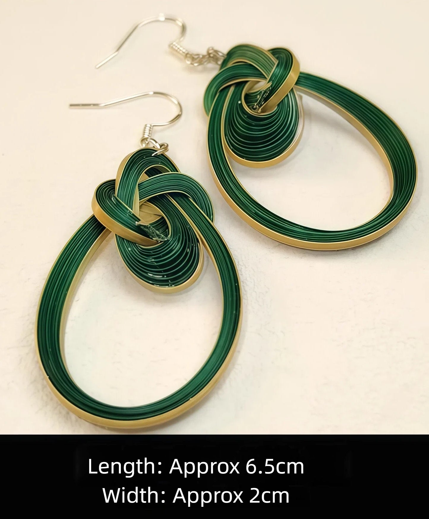 Handmade Bamboo Woven Earrings – Lightweight Eco-Friendly Bamboo Fiber, Plant-Dyed Design - Fashion Gift