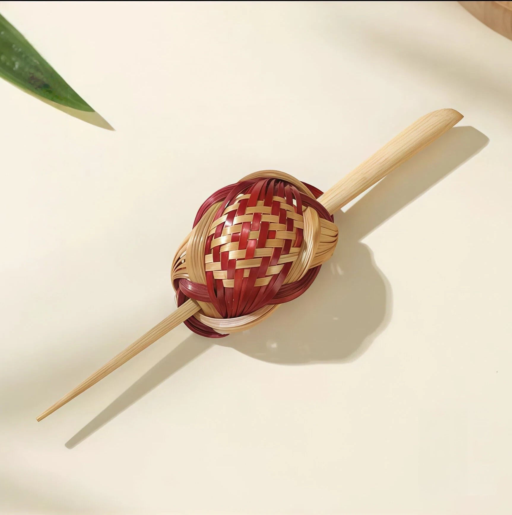 Bamboo-Woven Hairpin – Lightweight, Nature, Eco-Friendly -  Handmade Accessories - Fashion Gift