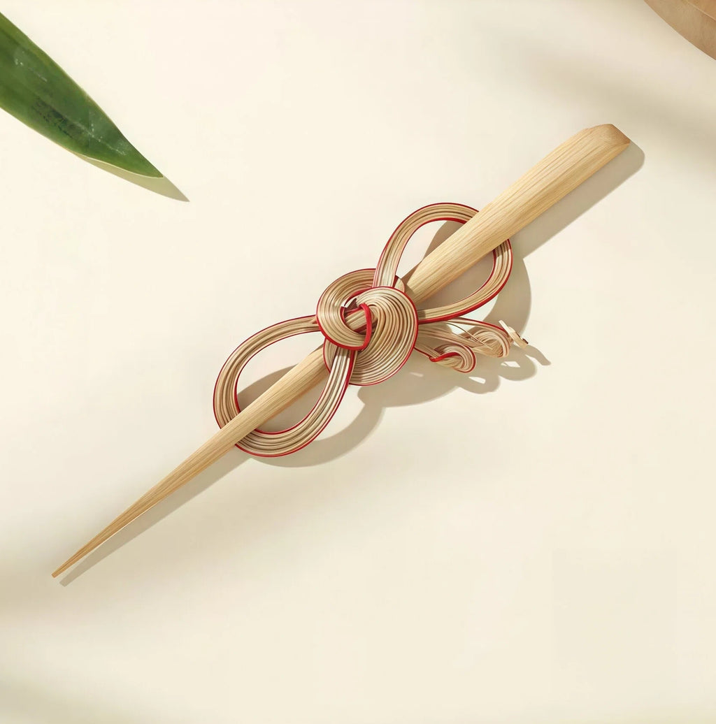 Bamboo-Woven Hairpin – Lightweight, Nature, Eco-Friendly -  Handmade Accessories - Fashion Gift
