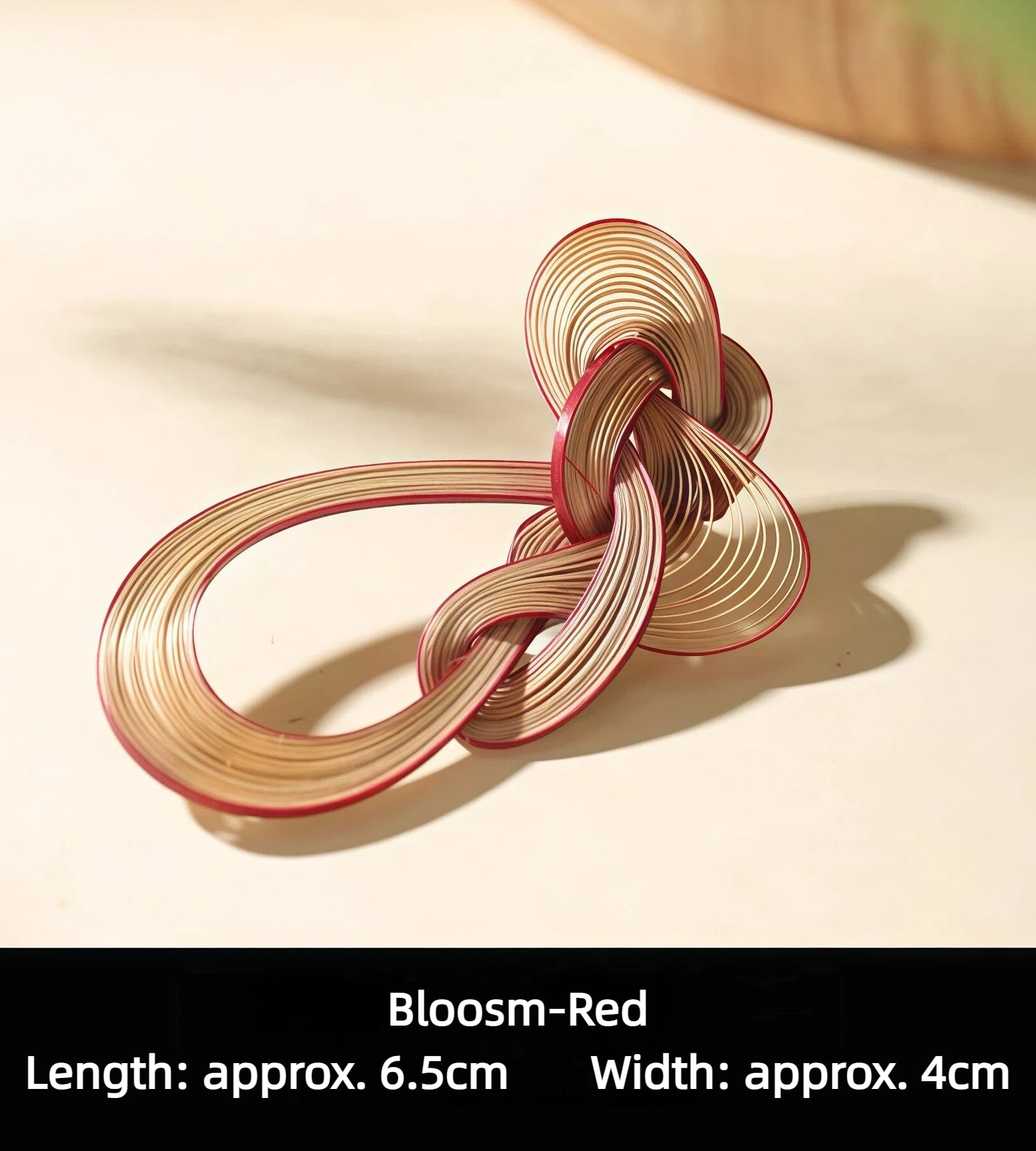 Handmade Bamboo-Woven Brooch - Lightweight Eco-Friendly Bamboo Fiber, Plant-Dyed Design - Fashion Gift