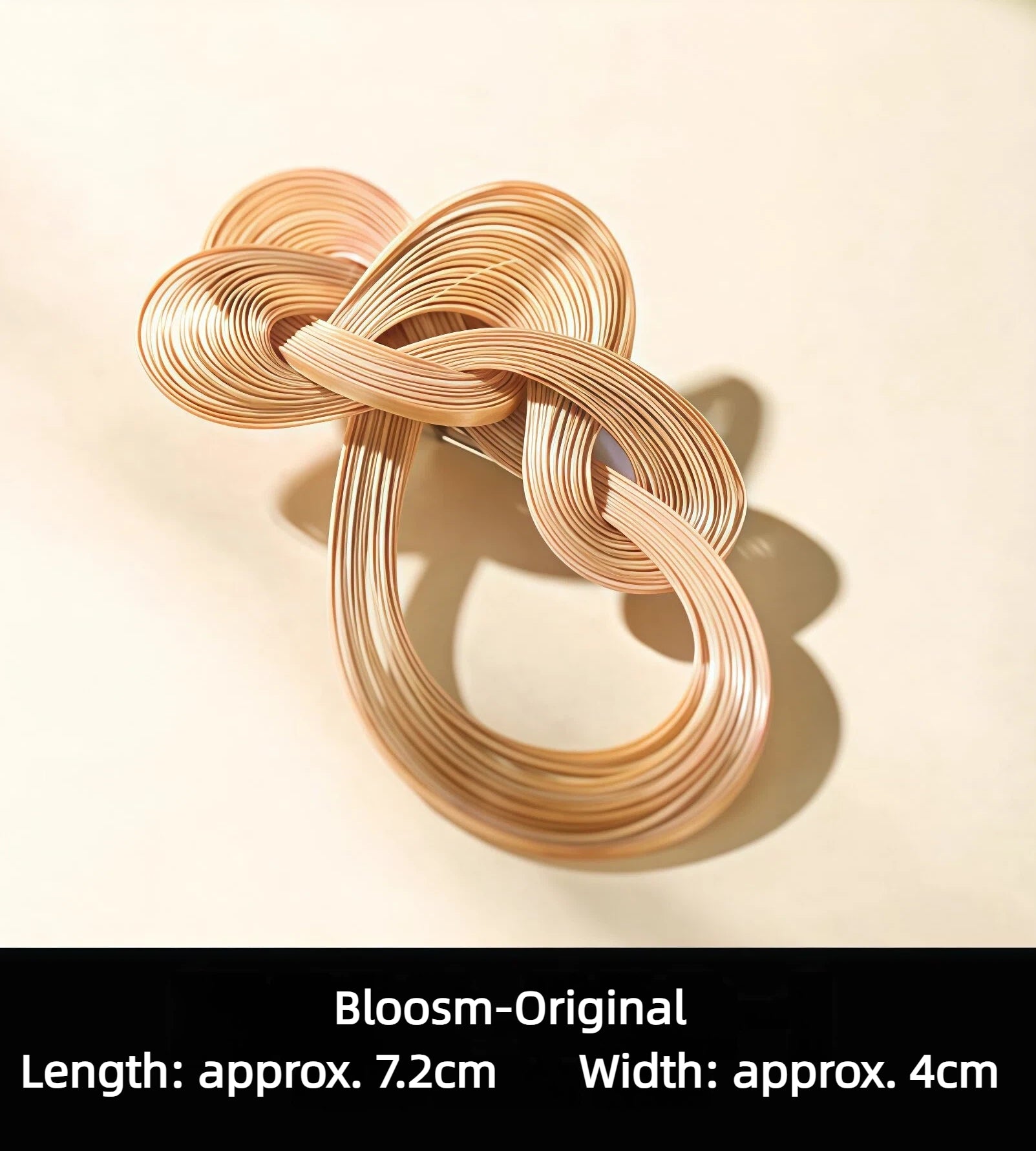 Handmade Bamboo-Woven Brooch - Lightweight Eco-Friendly Bamboo Fiber, Plant-Dyed Design - Fashion Gift