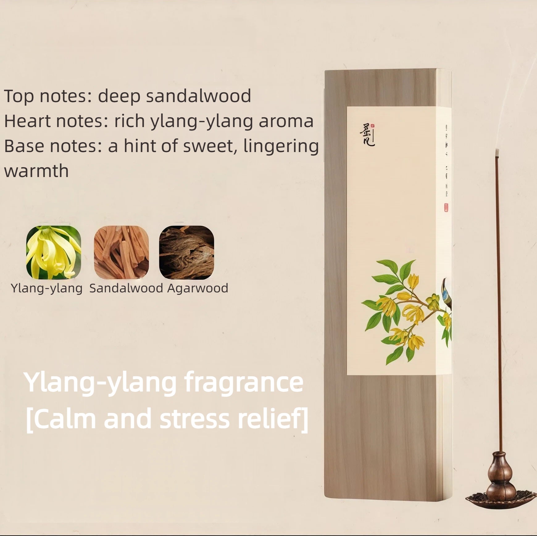 Natural Floral Sandalwood & Agarwood Incense | Free Incense Holder | Meditation, Yoga & Home Fragrance  | Gift