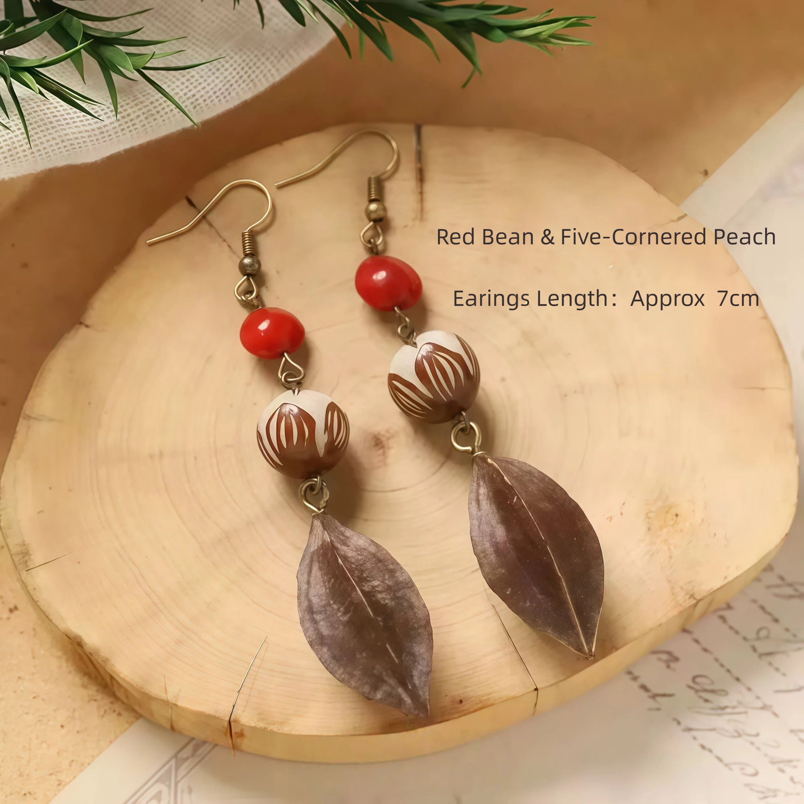 Natural Herbal Earrings | Ear Health & Wellness | Handcrafted Botanical Design | Fashionable Gift