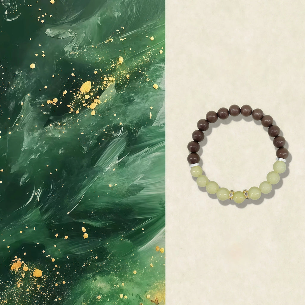 Natural Herbal Aroma Bead Bracelet | Traditional Fragrance Craft | Calm, Relief Pressure,Sleeping & Meditation | Fashion Accessory |  Birthday gift---GREEN