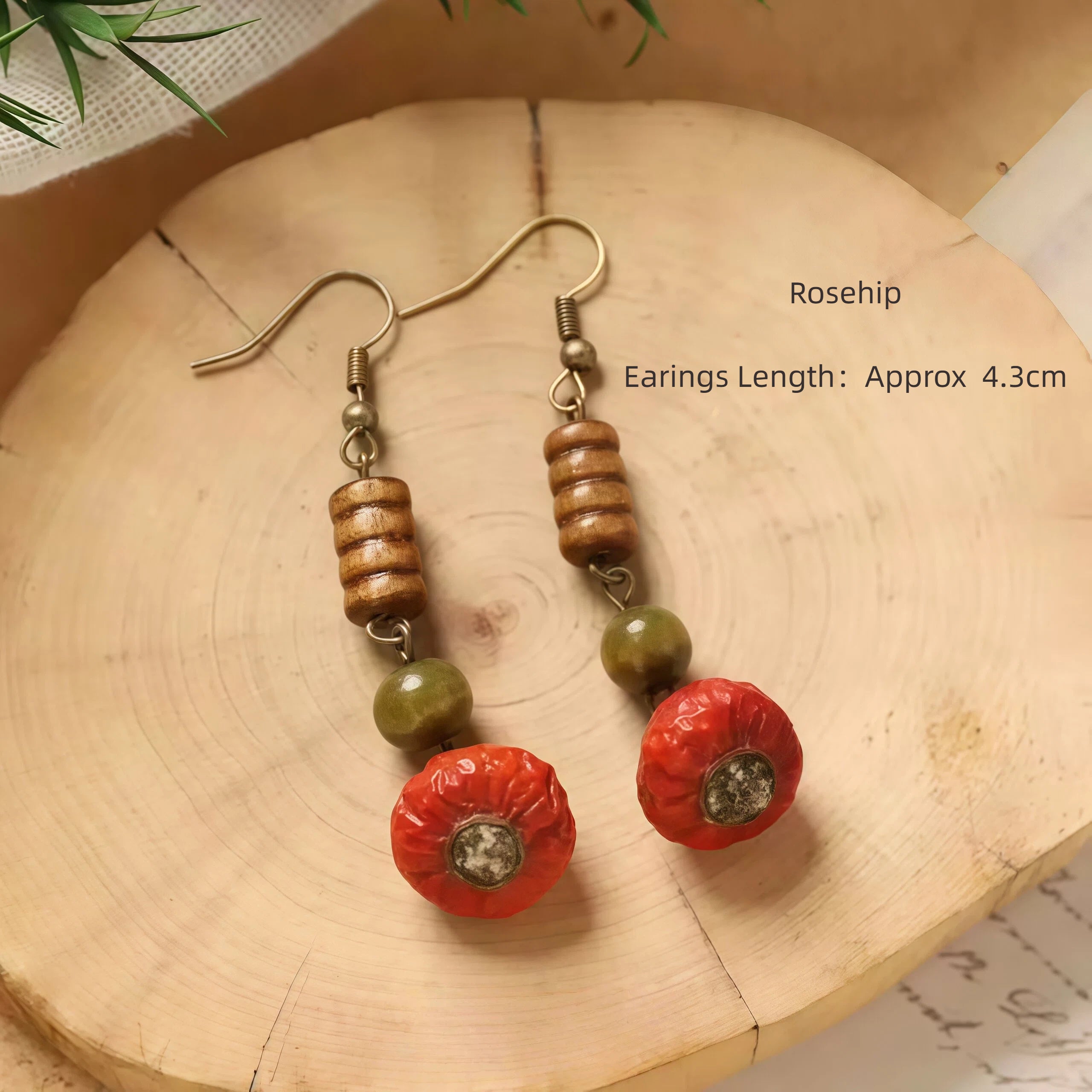 Natural Herbal Earrings | Ear Health & Wellness | Handcrafted Botanical Design | Fashionable Gift
