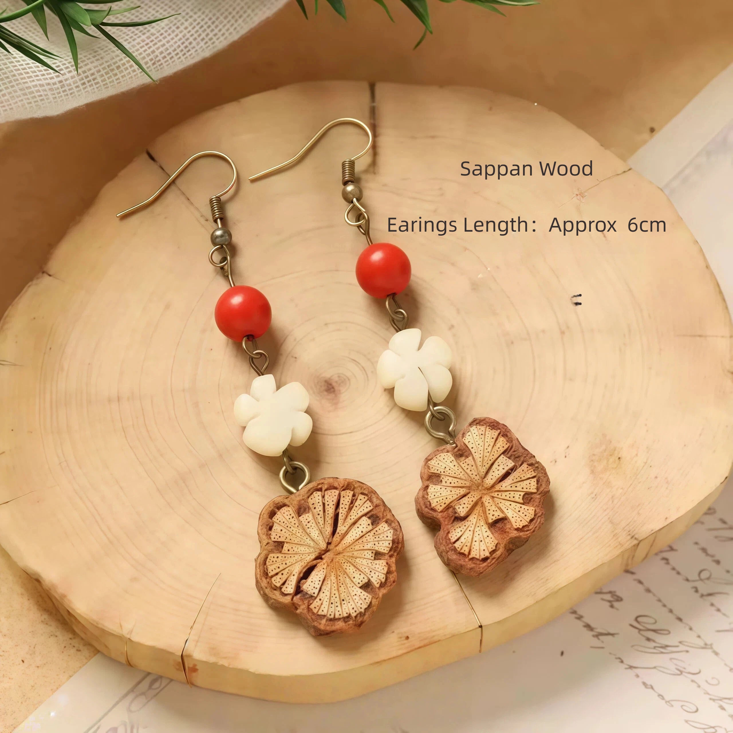 Natural Herbal Earrings | Ear Health & Wellness | Handcrafted Botanical Design | Fashionable Gift