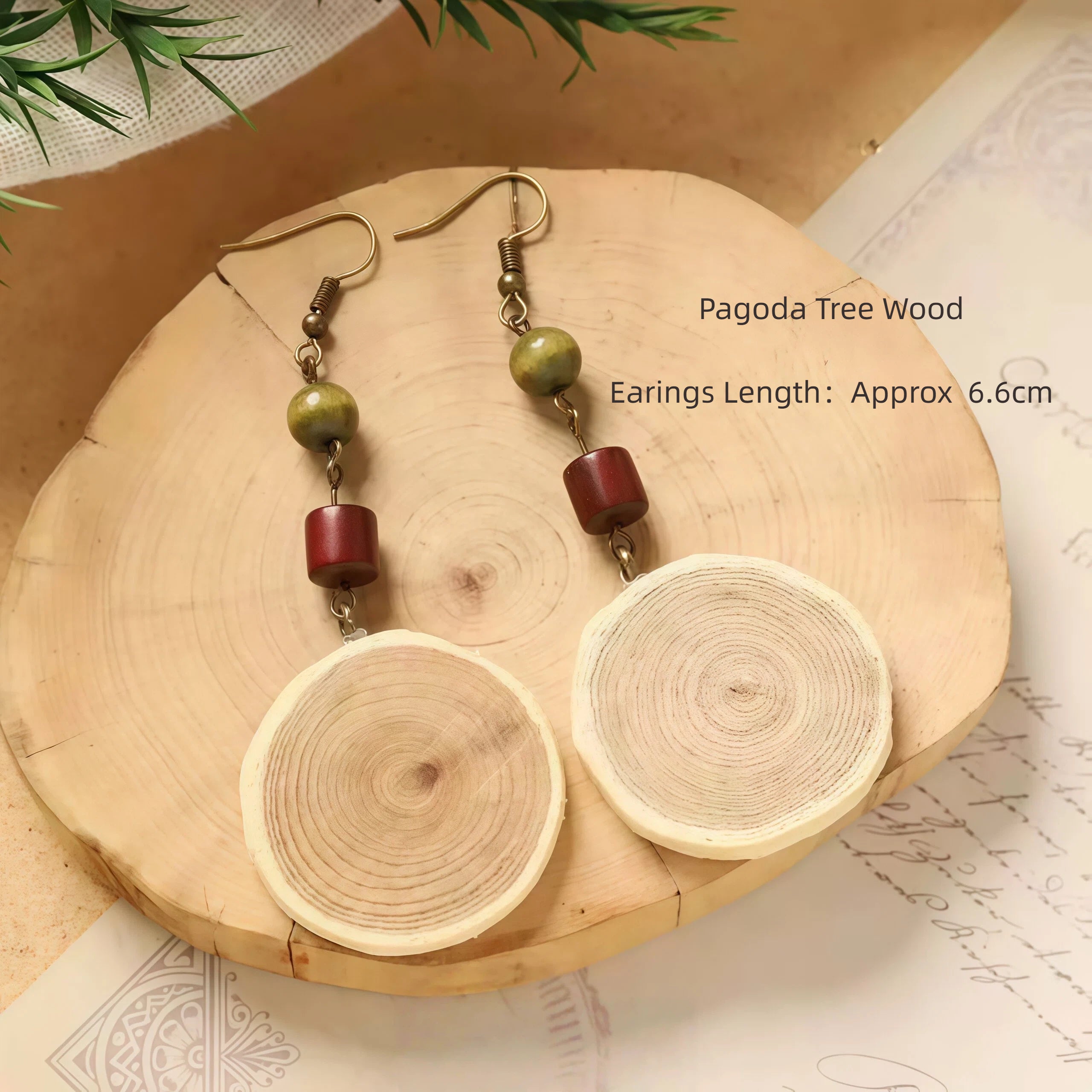 Natural Herbal Earrings | Ear Health & Wellness | Handcrafted Botanical Design | Fashionable Gift